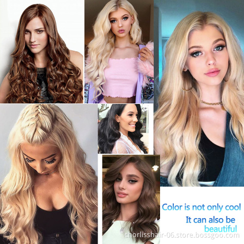 Wholesale Deep-Brown Ombre Clip-on Hair Extensions Long Curl Wavy High Resistant Synthetic Clip In Hair Extension For Women